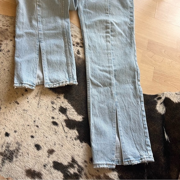 ABERCROMBIE & FITCH The 90s Straight‎ Curve Love Rise Split Hem Jeans Size 28/6 - Picture 7 of 11